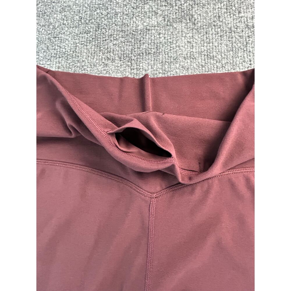Nike Zenvy Dri-FIT Women's Biker Shorts Medium Burgundy High Rise Yoga Training - Picture 5 of 9